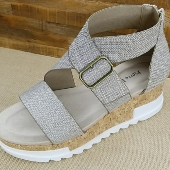 NEW! PIERRE DUMAS DRAKE PLATFORM STRAPPY SANDALS 11 LUG SOLES - Picture 5 of 7